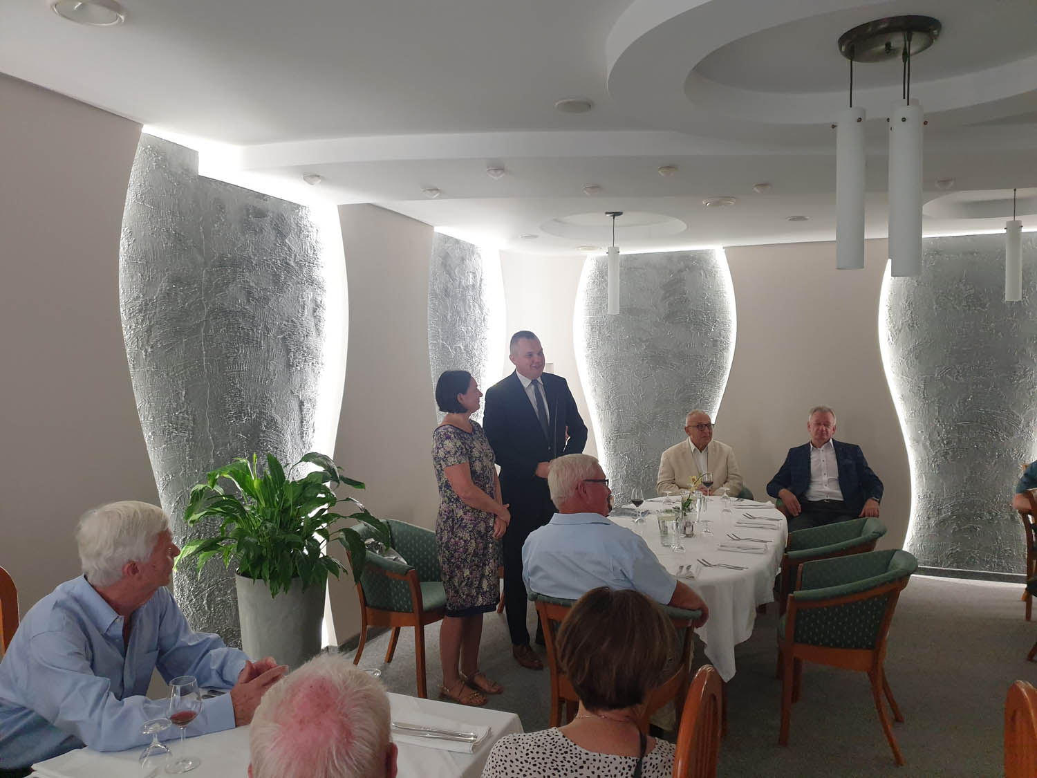 Welcome dinner in Hotel Santin (Belchatow) with Mr. Politański, vice-mayor